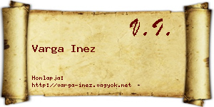 Varga Inez névjegykártya