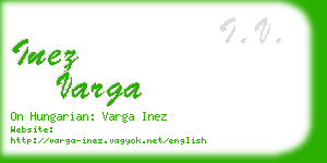 inez varga business card